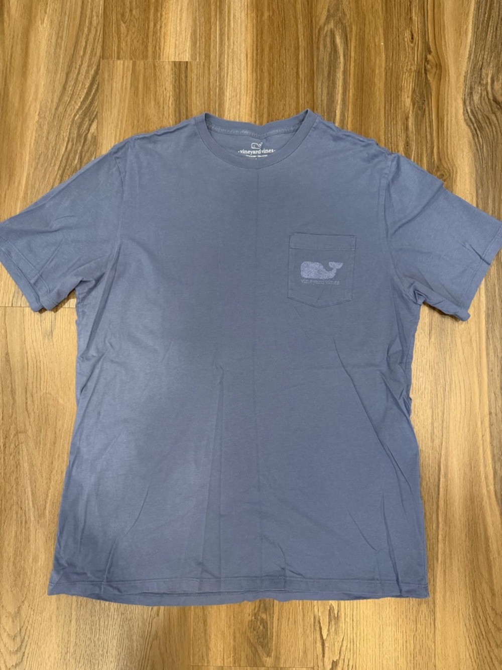 Vineyard Vines Short Sleeve Pocket Tee in Slate Blue Gray